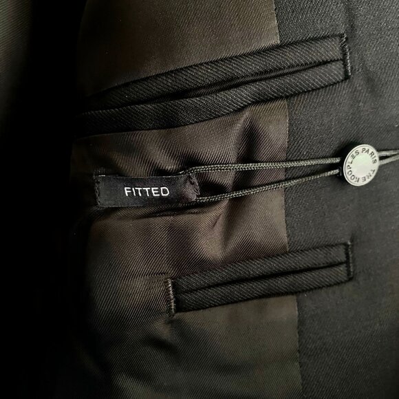 NWT The Kooples Black 100% Wool Tailor Super 100 Fitted Suit Jacket - Picture 7 of 9